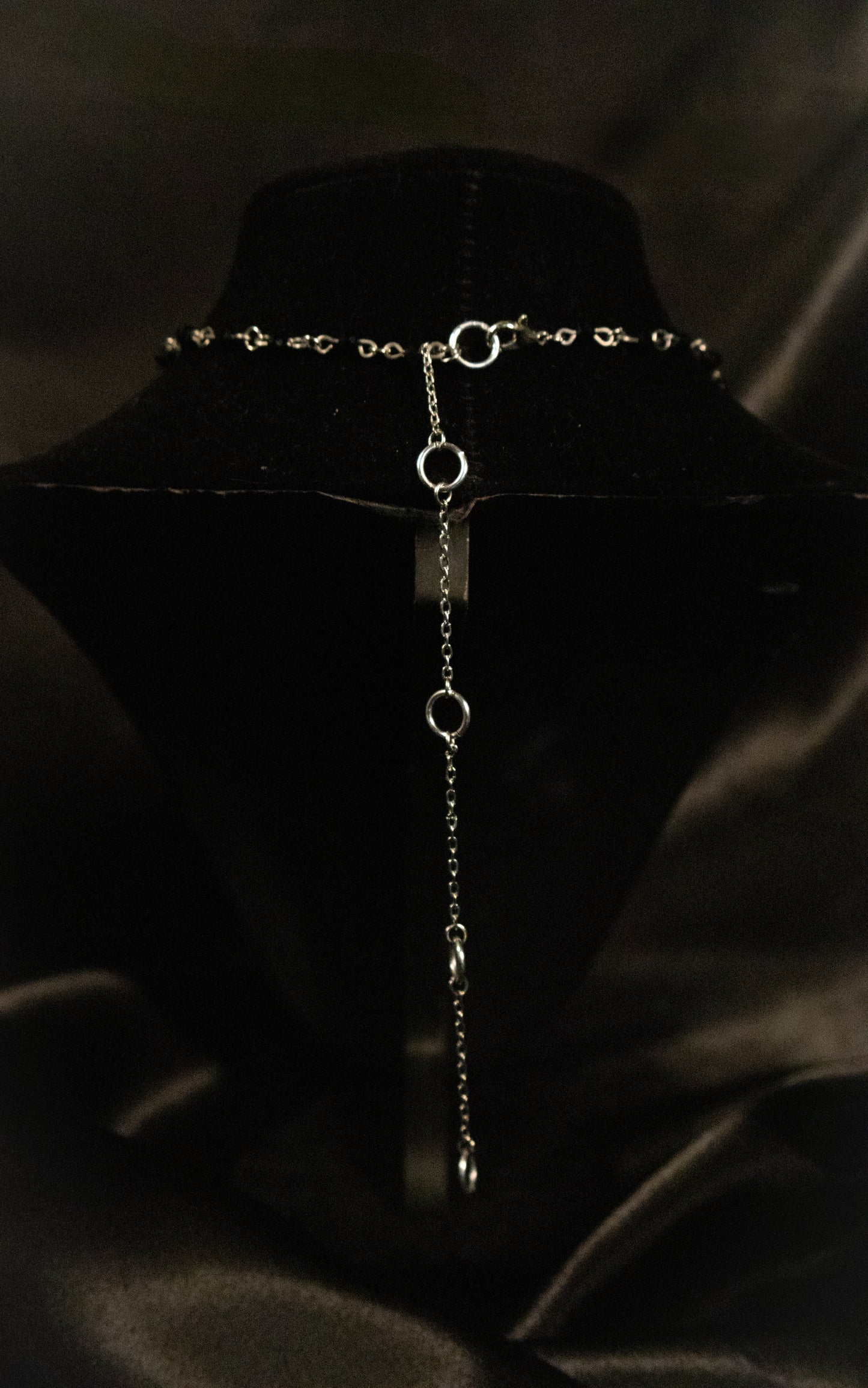 Black Bead Bat Necklace