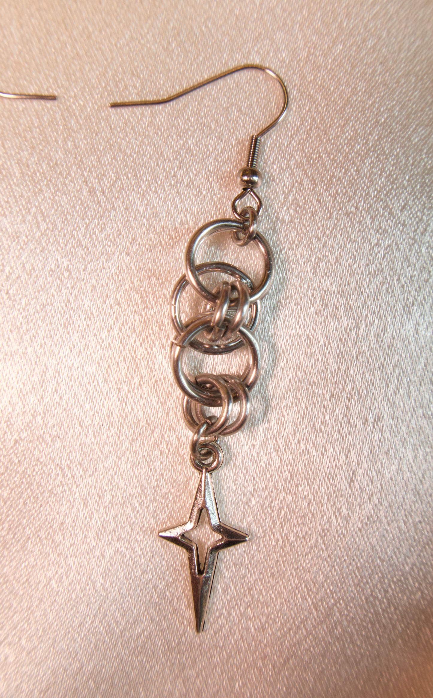 Moon & Stars Chainmail Earrings