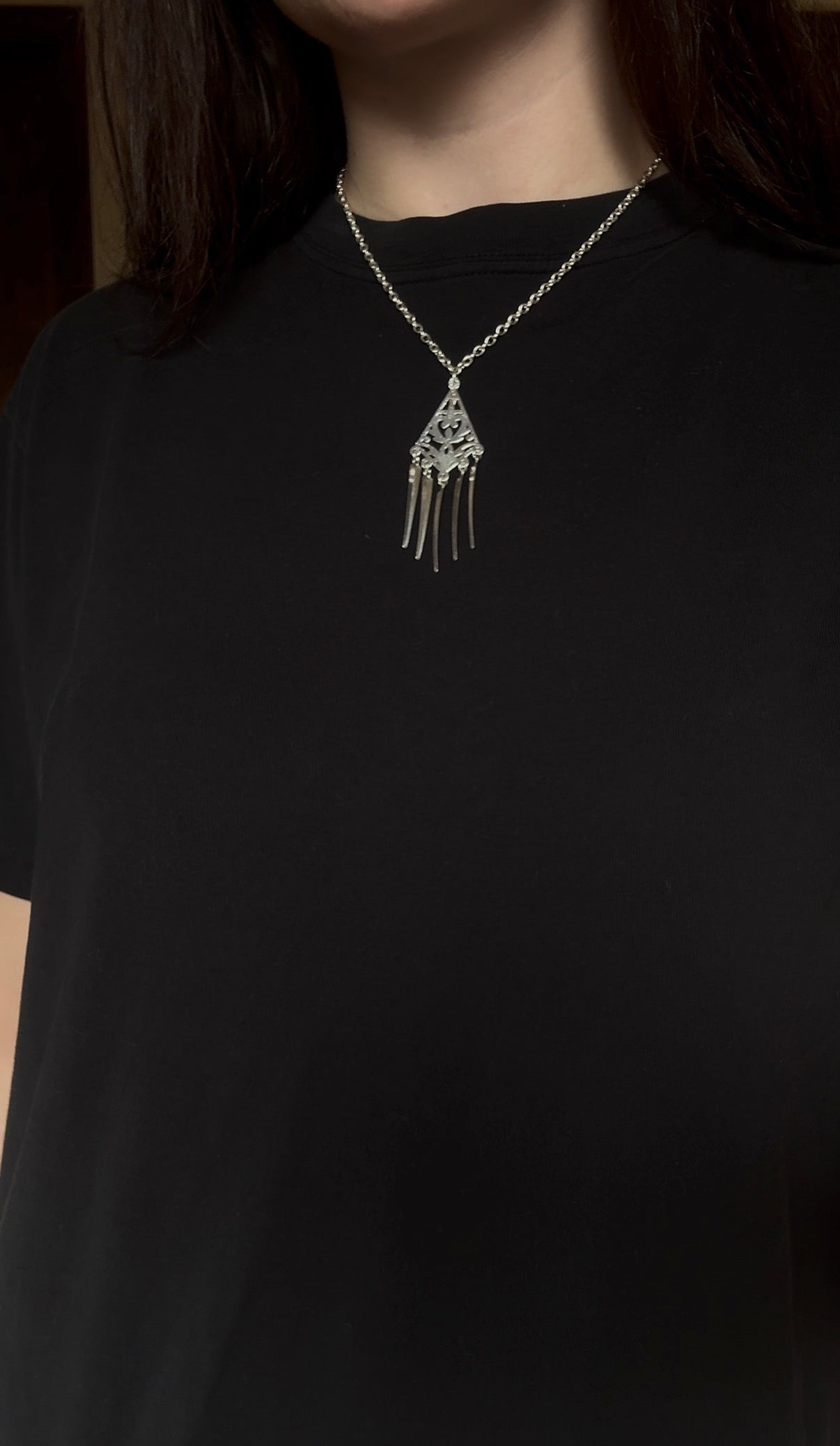 Geometric Dangle Necklace
