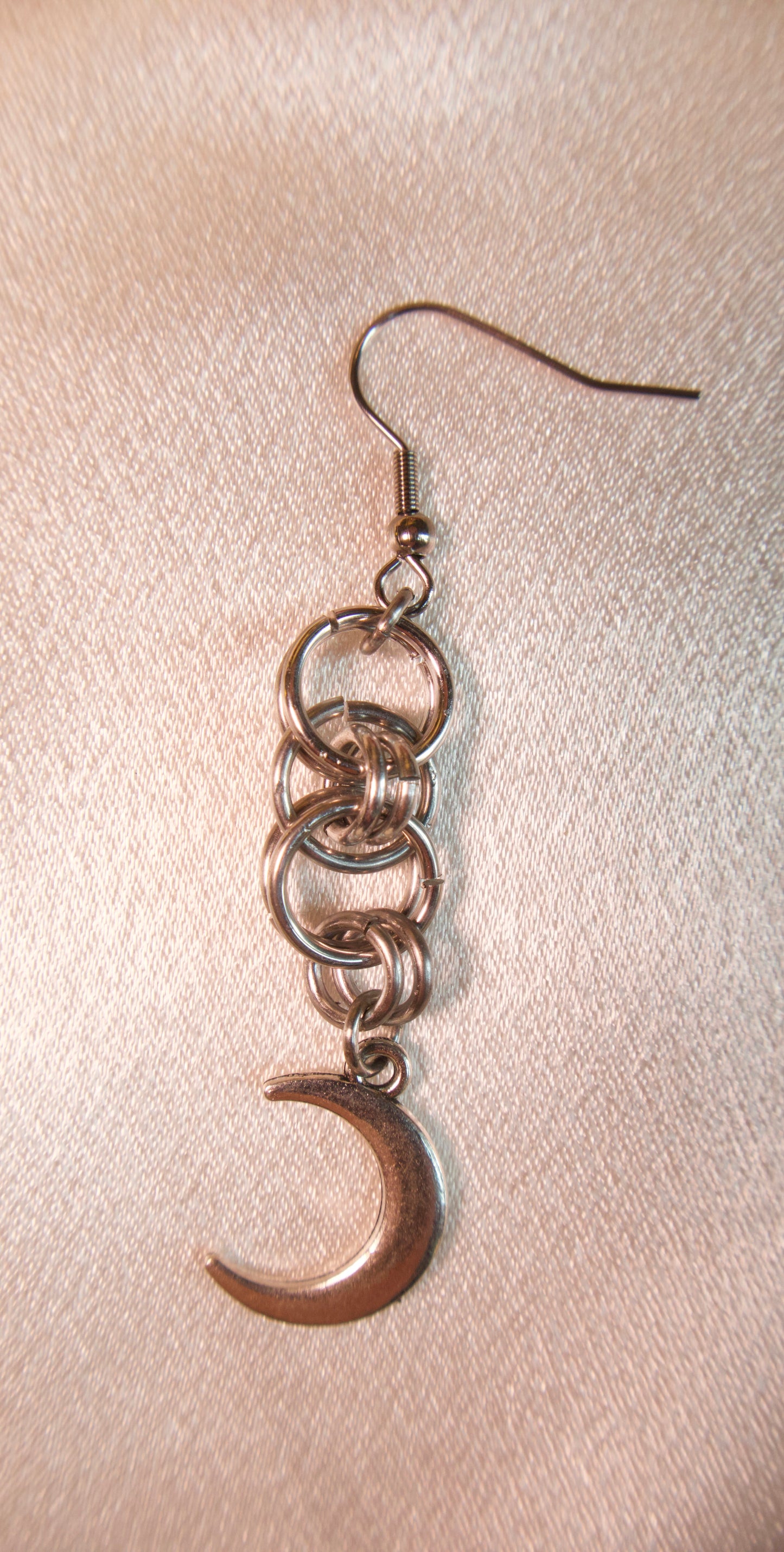 Moon & Stars Chainmail Earrings
