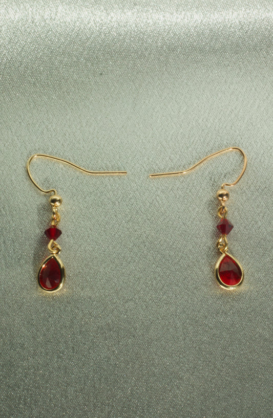 Ruby Gold Earrings
