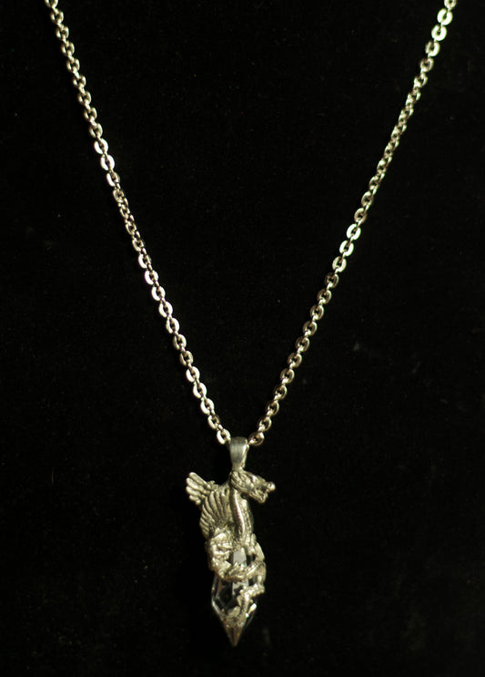 Clear Quartz Dragon Necklace